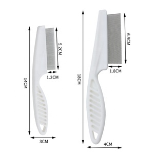 Peine para Pulgas de Acero Inoxidable con Dientes Finos, Herramienta de Aseo para Eliminar <span class=keywords><strong>Piojos</strong></span> en Mascotas Pequeñas - Product Image 4
