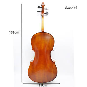SE17007 — <span class=keywords><strong>violoncelle</strong></span> de performance professionnelle, pièce de haute qualité, accessoires en ébène, peinture à la main, haute brillance 4/4 - Product Image 3