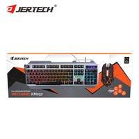 JERTECH-Ensemble clavier de souris ergonomique avec rétroéclairage LED, KM950, PC Comput Gaming Keyboard Mouse Combos