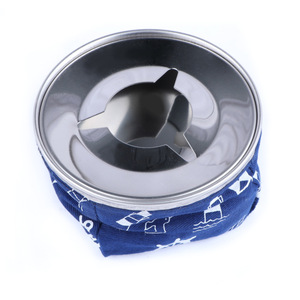 ที่เขี่ยบุหรี่ทรงกลมสแตนเลสแบบพกพา ดีไซน์สไตล์ทะเล สำหรับใช้ในบ้าน - Product Image 1
