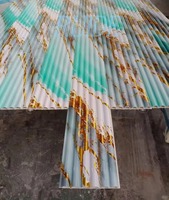 Panneau mural WPC Blanc Marbre Craquelé Cannelé pour Revêtement Mural Salon Fond TV Interlock Résistant à l'Humidité Planches Faciles à Installer