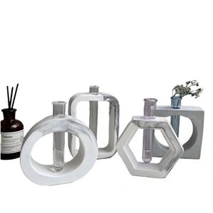 Wholesale Custom Gift Decoration 3D Resin Epoxy Injection Molding Mould Concrete Vase Silicone Mold for Handmade Concrete Making - Product Image 1