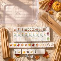 Set Mahjong Mini Amerika Unik Warna Oranye 166 Ubin dari Pemasok Cina Geling untuk Keluarga