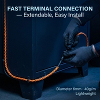 Câble de détection de liquide durable de 6 mm avec capteur, alarme stroboscopique TCP, détection de fuite pour maison intelligente, connecteur personnalisable Tuya Smart