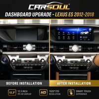 Layar Android 13 12,3 inci 8G+128G untuk Lexus 2014-2017, Carplay Nirkabel, Auto, 1920*720 IPS, Radio Multimedia Player, GPS Navigasi