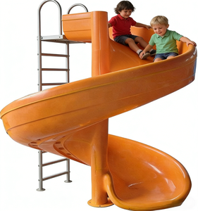 Tobogán <span class=keywords><strong>de</strong></span> <span class=keywords><strong>Agua</strong></span> en Espiral Pequeño <span class=keywords><strong>para</strong></span> Niños, <span class=keywords><strong>para</strong></span> Uso Residencial y en Parques Infantiles, Construcción <span class=keywords><strong>de</strong></span> Fibra <span class=keywords><strong>de</strong></span> Vidrio - Product Image 1