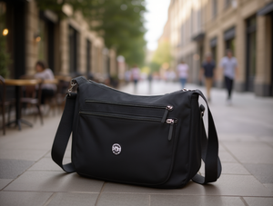 Borsa Tote in Taslon per Donna, Colore Unico con Chiusura a Cerniera, per Uso Quotidiano in Tutte le Stagioni - Product Image 2