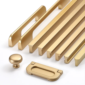 Furniture Hardware Kitchen Cabinet Cupboard Dresser Wardrobe Drawer <strong>Door</strong> Gold Black Modern Pull Handles - Product Image 6