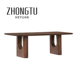 Hiện đại cổ điển Mộc mạc tối giản gỗ sồi rắn bàn ăn đồ nội thất phòng ăn hình chữ nhật bàn đặt 6 8 Ghế bàn ăn - Product Image 1