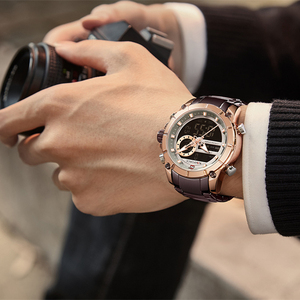 NAVIFORCE 9163 Orologio da Polso Sportivo da <span class=keywords><strong>Uomo</strong></span> con Display Analogico-Digitale al Quarzo, in Acciaio Inossidabile, Bestseller Originale - Product Image 3