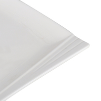 Assiette de table rectangulaire en mélamine blanche résistante, vaisselle en plastique, décoration de mariage