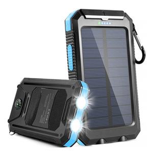 Banco de Energía Solar Multifuncional con Doble USB, 10000 mAh, Cargador Portátil con Linterna y Brújula, Apto para Teléfonos Móviles - Product Image 2
