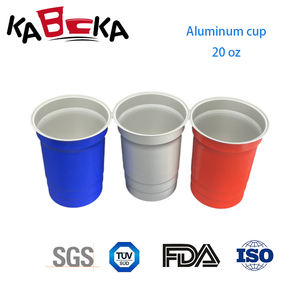 Gobelets en aluminium jetables de 500 ml à logo personnalisé, design classique, pour le camping, les boissons froides et le vin - Product Image 4