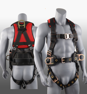 Harness Pengaman Tubuh Penuh dengan Tali Polyester Peredam Guncangan, Sistem Pencegah Jatuh Pribadi, Kekuatan Putus 1500 kg, Ring-D Baja, Bersertifikasi CE - Product Image 1