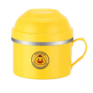Bol à soupe en plastique pour restauration rapide, marque Sus304, avec couvercle en PP, bols instantanés pour le camping en plein air et les boîtes à lunch pour enfants - Product Image 2