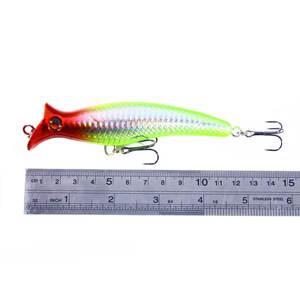 Vente en gros d'appâts en plastique dur de 12.5cm 20g leurres de pêche Popper avec yeux 3D pour la pêche à la carpe d'eau douce en eau salée - Product Image 5