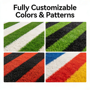 Césped Artificial Tejido Permeable al Agua, Alfombra de Césped Sintético con Franjas de Color Personalizadas para Área de Mascotas, Suelo de Balcón - Product Image 2