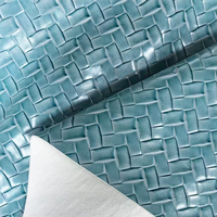 Nouveau tissu en PVC vegan à texture diagonale brillante, similicuir Rexine, imperméable, pour sièges de voiture, sacs, meubles, chaises