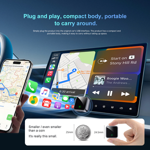 Adaptateur universel sans fil CarPlay et <span class=keywords><strong>Android</strong></span> <span class=keywords><strong>Auto</strong></span> Fuallwin avec WiFi double bande, connexion automatique rapide, mini dongle USB - Product Image 4