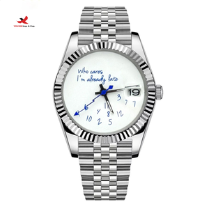 HQ Mixed Proc Discount Who Cares IM Already Late <b>Watch</b> 36/39/40mm DIY Automatic <b>Mechanical</b> Waterproof Wristwatch - Product Image 1