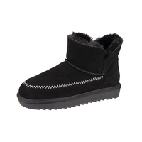 Bottes de neige d'hiver à cheville en cuir duveteux pour femmes personnalisées pour femmes