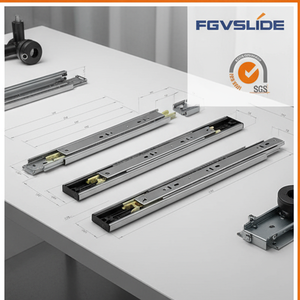 Mịn và bền 3-lần tủ bếp 45mm đẩy để mở bóng mang ngăn kéo trượt ngăn kéo Runner sử dụng tủ - Product Image 2