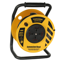 VEBAN 4 voies prises universelles cordon rétractable bobine rallonge 30M-50M prise britannique puissance maximale 2500W