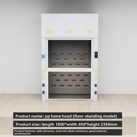 Hotte de laboratoire en PP pour l'évacuation des gaz chimiques, hotte à fumées pour l'école