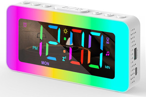 Çift Alarm ile renkli dijital akıllı spor duvar saati akıllı masa saatleri için ev masaüstü banyo kullanımı için Modern tasarım - Product Image 2