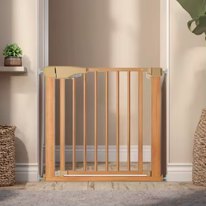 Puerta DE SEGURIDAD retráctil ultra ancha Barrera de escalera de madera pintada ecológica de alta calidad - Product Image 6