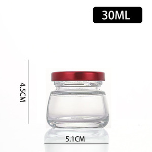 Vente directe <span class=keywords><strong>d</strong></span>'usine, pot de conservation alimentaire en verre recyclé transparent de 30 ml, 50 ml, 75 ml, 120 ml, 150 ml, pour caviar, mousse, nid <span class=keywords><strong>d</strong></span>'oiseau comestible, avec couvercle - Product Image 6