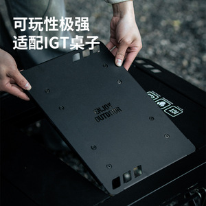 IGT1 <b>Foldable</b> Portable <b>Table</b> 36x25x34.5cm Black Outdoor Camping Picnic Use - Product Image 2