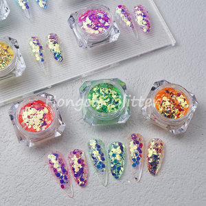 1kg a granel Poly Flake Glitter Fairy Dust Fluorescencia Resistente a los solventes Chunky Mixed Christmas Decorations Factory Cosmetic Bulk - Product Image 4