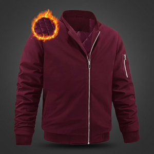 Chaqueta Bomber Unisex de Invierno, Cortavientos, Cálida, con Cierre Completo, Chaqueta de Vuelo Formal con Bolsillos y Botones de Camuflaje - Product Image 2