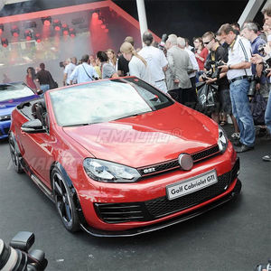 Grille de protection des phares antibrouillard avant de voiture noire brillante pour Volkswagen Golf 6 MK6 VI GTI R R20 2008-2013, style automobile - Product Image 3