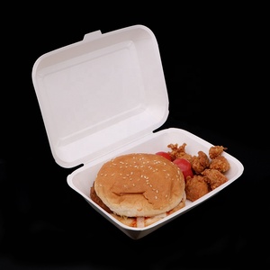 Tùy chỉnh Burger hộp không thấm mỡ thực phẩm dùng một lần cấp Takeaway Hamburger bao bì giấy vỏ sò Burger hộp - Product Image 3