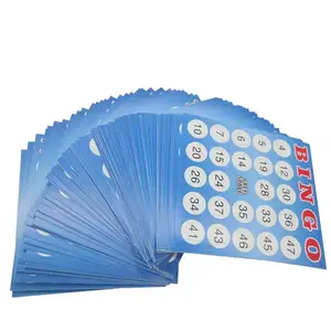 Fabricación de tarjetas de bingo Lotería Scratch Tickets Bingo Venta caliente Impresión de tarjetas con diseño personalizado