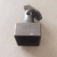 Accessoires en aluminium pour colonne d'escalier en fer forgé, pour la fixation de la tête de garde-corps, pièce vierge de base inclinée à montage latéral