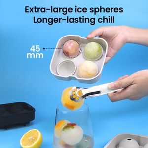 BPA Free Durable and Dishwasher Safe 2 Silicon Mold Food Grade Flexible Silicone Easy Release Ice Cube Tray With Lid for <b>Freezer</b> - Product Image 6