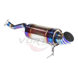 ท่อไอเสีย Vortex JDM Sport Sound สีฟ้าไทเทเนียม สำหรับ Honda Fit Jazz GK5 1.5L ระบบ Axle Back - Product Image 4