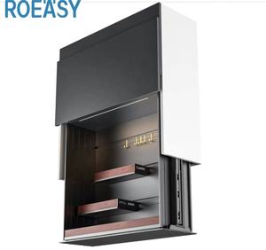 Gabinete de Cocina Inteligente de Madera, Capacidad de Carga de 20 kg, Puertas de Vidrio y Aluminio Negro, Vida Útil de 50 000 Ciclos, Diseño Moderno, Herrajes de Cocina - Product Image 2
