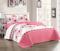 Ensemble de literie King Size en gros, 4 pièces : couvre-lit matelassé, couette, drap-housse et taies d'oreiller – En stock
