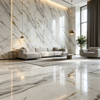 Vente chaude 4x8ft 3mm Étanche UV PVC Marbre Panneau Mural Or Blanc Plaque Alternative 6mm Épaisseur Avec Service De Coupe