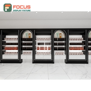 Factory Direct Retail Shop Brushed Stainless Steel Display Island Project Management Cosmetic Display <b>Cabinet</b> - Product Image 3