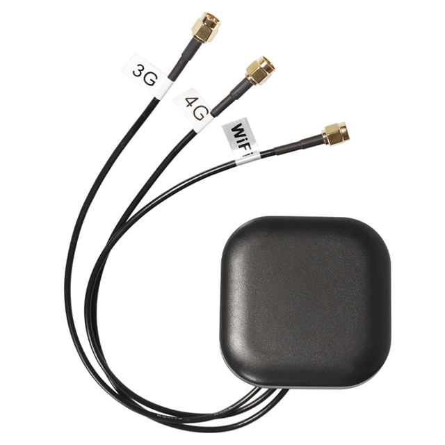 3 in 1 Screw Mounting 3G 4G WiFi Antenna 100cm RG174 Cable SMA Male Connector Multi-Frequency 2.4G WiFi LTE Antenna for Router