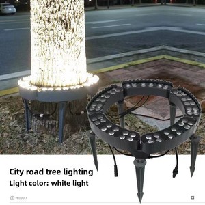 Lámpara <span class=keywords><strong>LED</strong></span> para Árboles, Lámpara de Columna para Exteriores Resistente al Agua, Anillo de Luz para Paisajes, Foco para Árboles - Product Image 4
