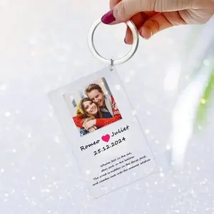 Buena calidad acrílico <span class=keywords><strong>Spotify</strong></span> placa personalizada foto canción Día de San Valentín música acrílico personalizado llaveros - Product Image 5