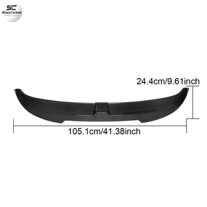 สปอยเลอร์หลังคาคาร์บอนไฟเบอร์สำหรับ <span class=keywords><strong>Audi</strong></span> <span class=keywords><strong>A3</strong></span> S Line S3 RS3 Sportback Hatchback ปี 2021-2022 ตำแหน่งฝากระโปรงท้าย - Product Image 2