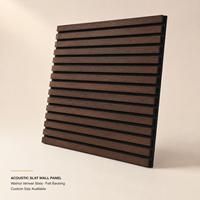 Panneaux décoratifs acoustiques en bois à lattes, haute densité, imperméables, légers, pour usage intérieur