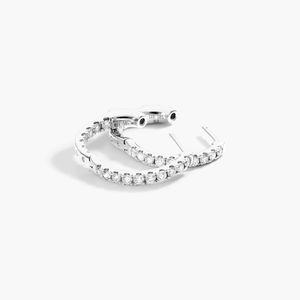 Pendientes de Aro de Plata de Ley 925 con Baño de Oro y Moissanita, Corte Brillante, Joyería Fina Elegante, Regalo para Mujer - Product Image 1